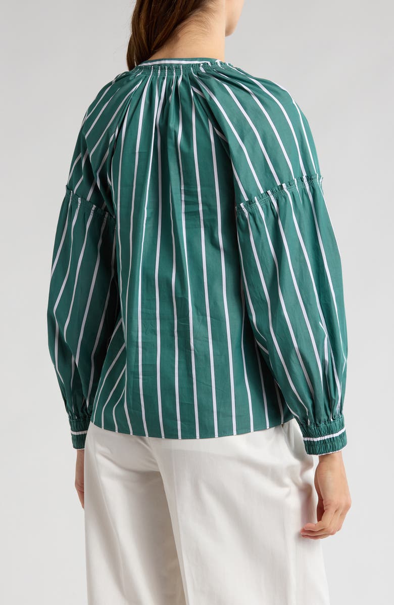 Derek Lam 10 Crosby Malorie Stripe Cotton Top, Alternate, color,