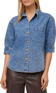 FIFTEEN TWENTY Suri Elbow Sleeve Button Up Top
