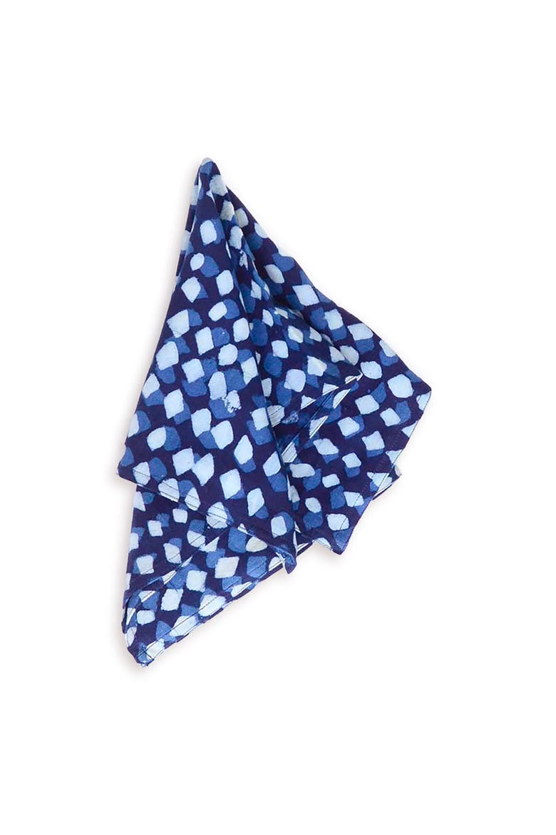 Artisan Printed Cloth Napkins, Alternate, color, Blue