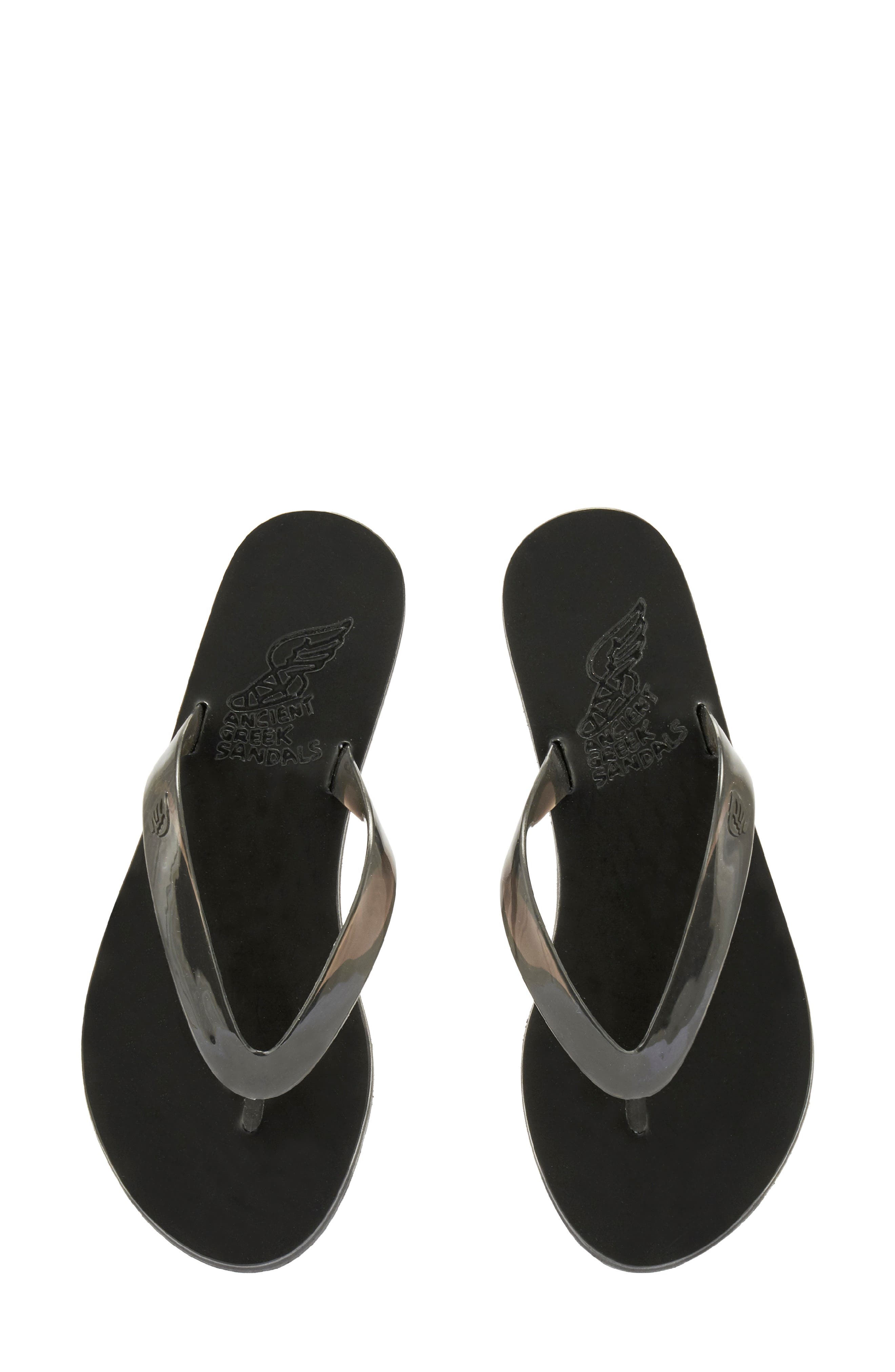 Ancient Greek Sandals Saionara Jelly Flip Flop, Alternate, color, Black