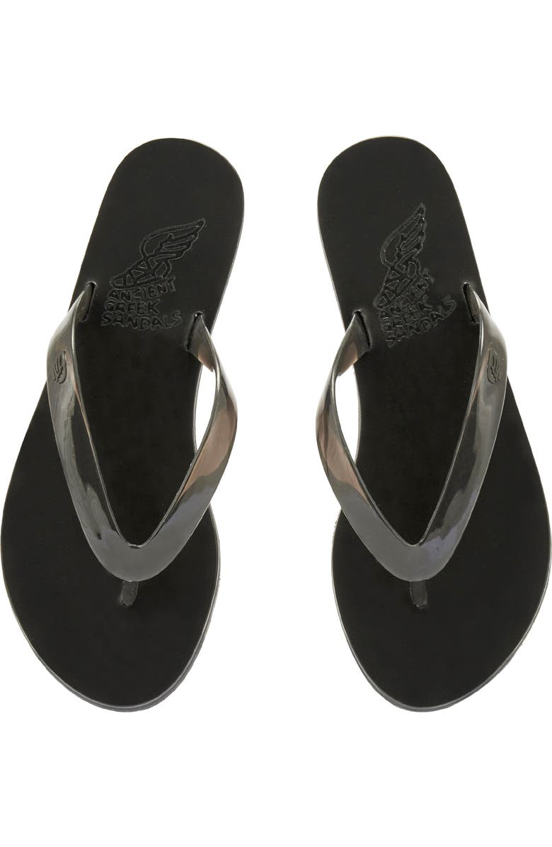 Ancient Greek Sandals Saionara Jelly Flip Flop, Alternate, color, Black