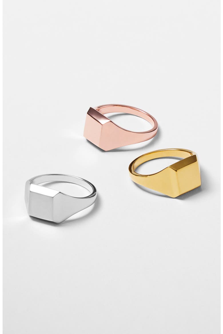 Signature Signet Ring, Alternate, color, ROSE GOLD