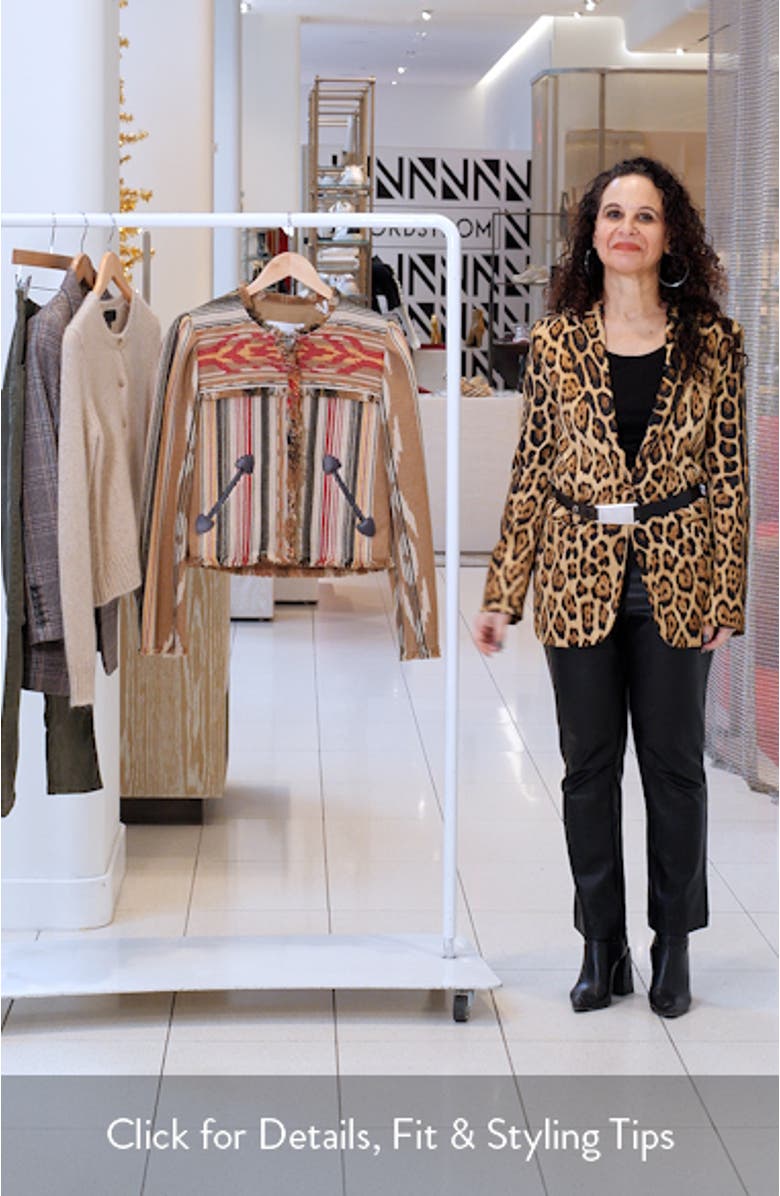 Delphina Stripe Wool Blend Jacket, sales video thumbnail