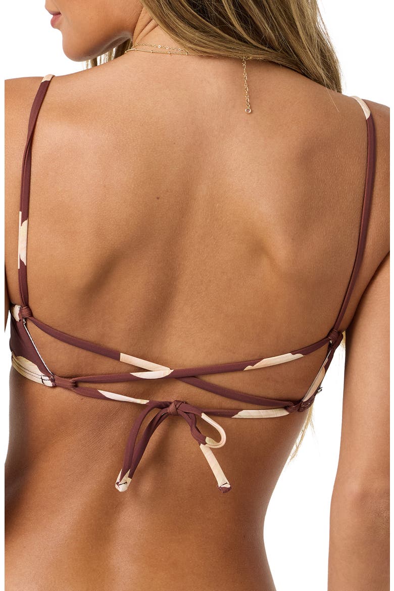 Camila Shells Rockview Bikini Top, Alternate, color, CHOCOLATE