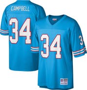 Mitchell & Ness Men's Mitchell & Ness Earl Campbell Light Blue Houston Oilers Legacy Replica Jersey