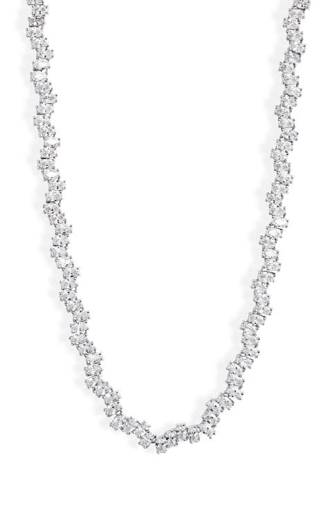 Cubic Zirconia Tennis Necklace