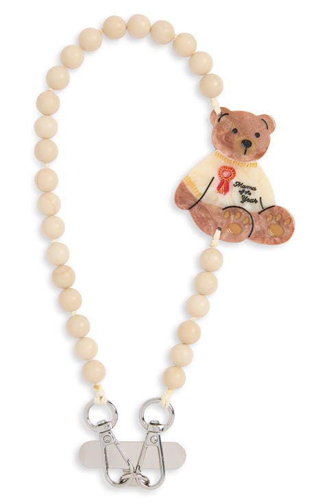 Mama Bear Beaded Phone Wrist Strap