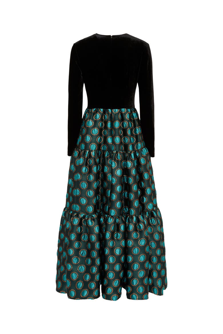 Big Dress Jacquard Winter Sun Emerald, Alternate, color, Jacquard Winter Sun Emerald