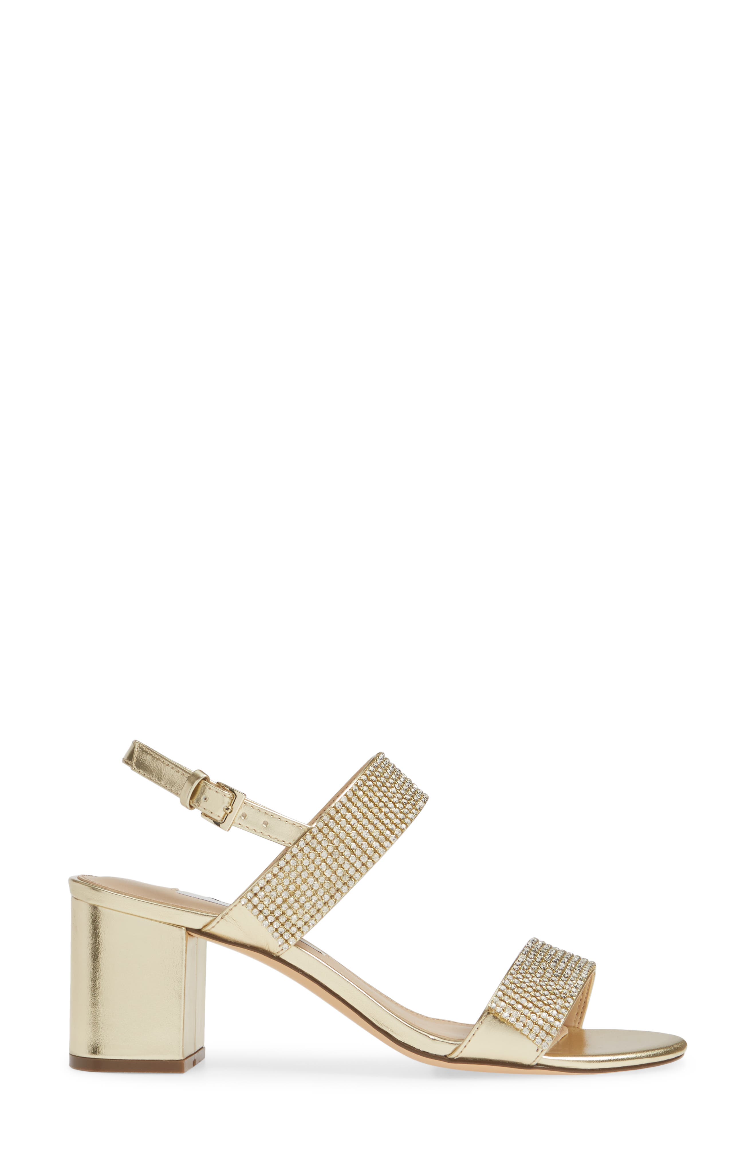 Naomi Crystal Embellished Sandal, Alternate, color, GOLD FAUX LEATHER