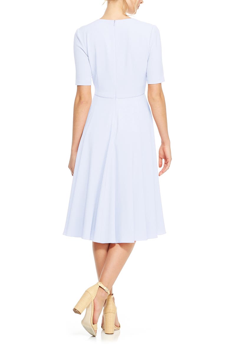 Edith City Crepe Fit & Flare Midi Dress (Nordstrom Exclusive), Alternate, color, VIOLET