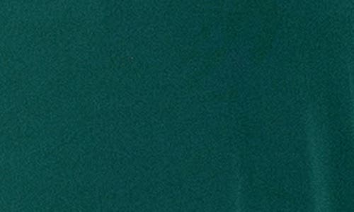 Betsy & Adam Plus Chiffon Long Sleeve V Neck Gown In Green