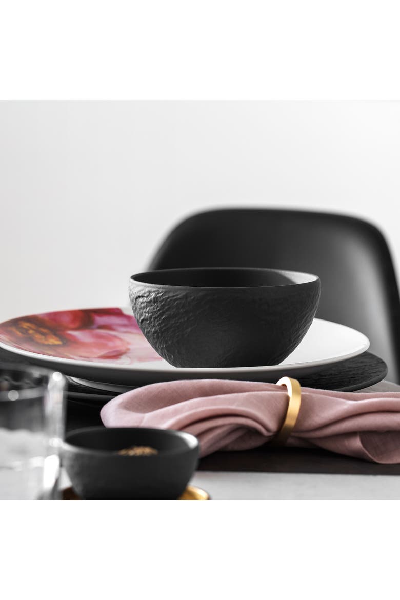Manufacture Rock Rice Bowl, Alternate, color, black
