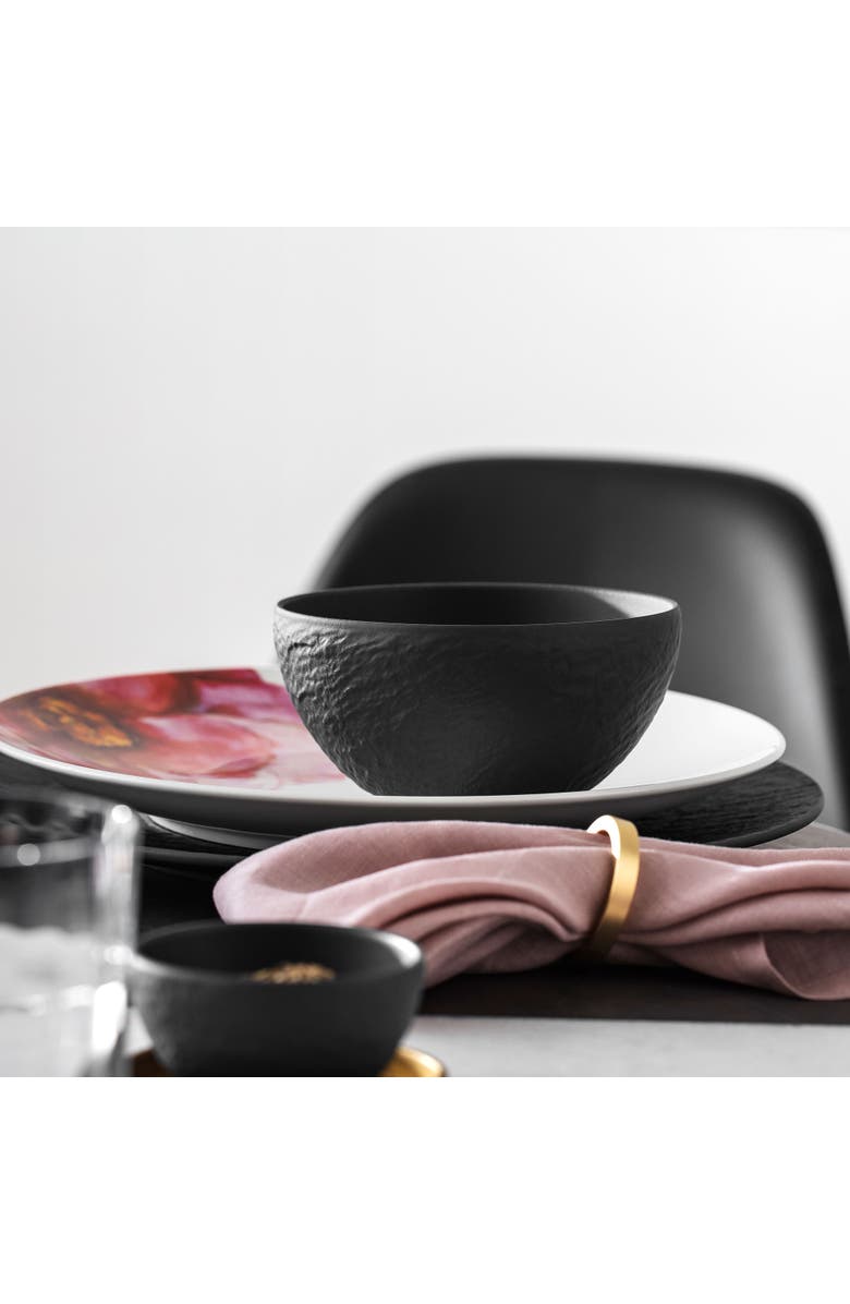 Villeroy & Boch Manufacture Rock Rice Bowl, Alternate, color, Black