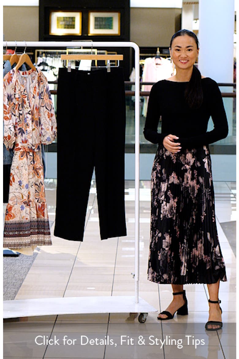 Pleated Pull-On Tapered Leg Pants video