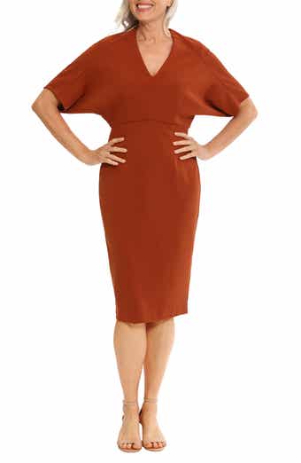 London Times V-Neck Dolman Sleeve Sheath Dress