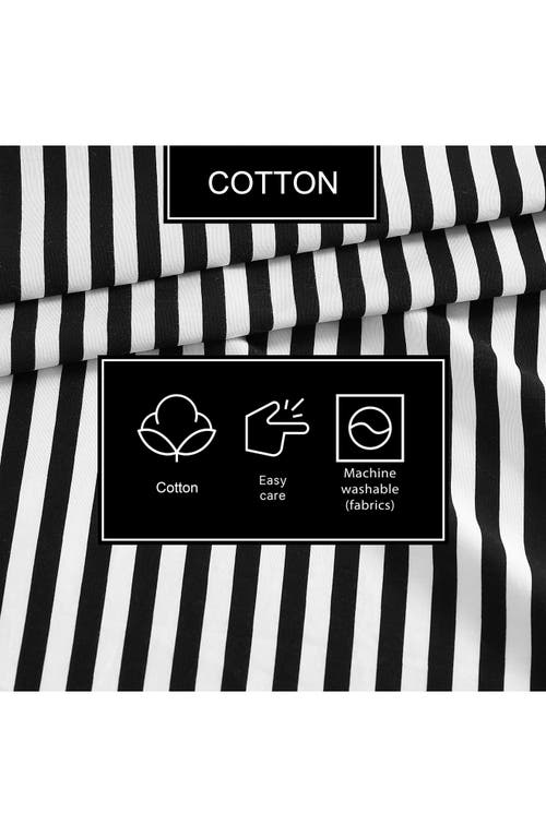 Marimekko Ajo 200 Thread Count Cotton Sheet Set In Black