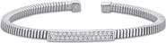 Julianna B. Cluster Bar Open Bangle Bracelet Sterling Silver