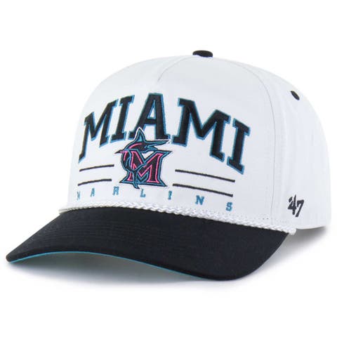 Men's '47 White Miami Marlins City Connect Roscoe Rope Hitch Adjustable Hat