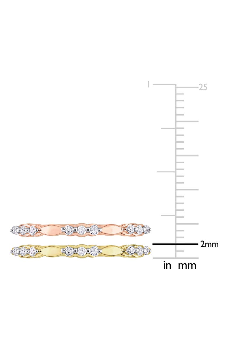 DELMAR Set Of 2 Diamond Rings - 0.18ct., Alternate, color, Multi