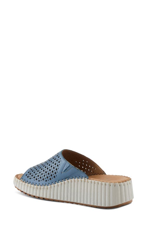 Spring Step Rhydian Wedge Sandal In Blue
