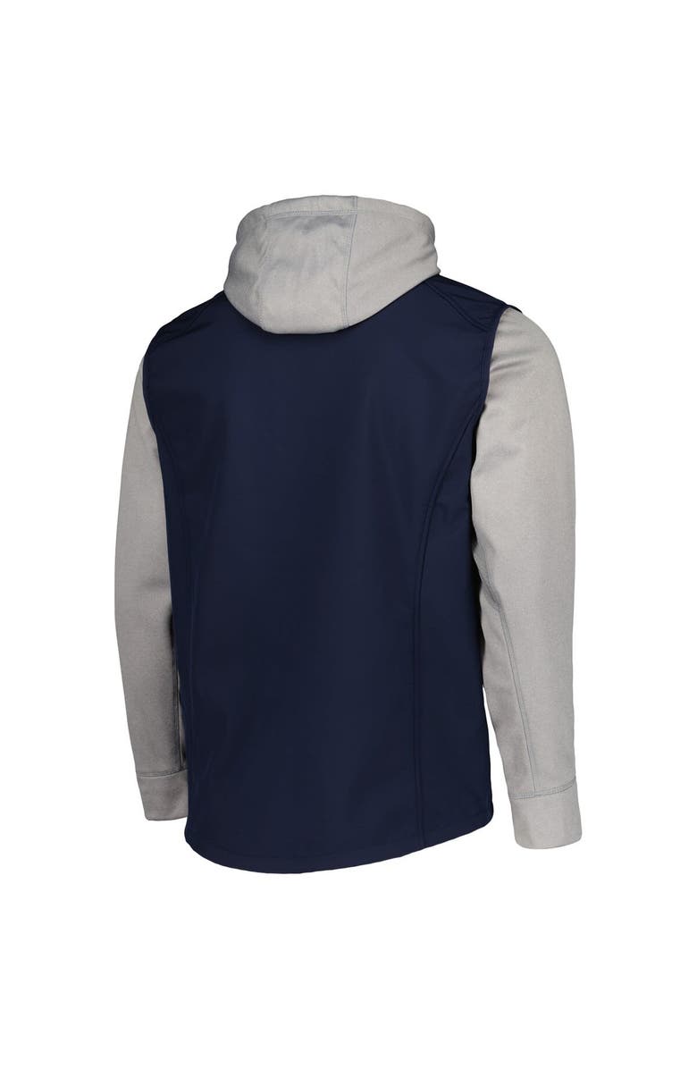 DUNBROOKE Men's Dunbrooke Navy/Heather Gray Milwaukee Brewers Alpha Full-Zip Jacket, Alternate, color, Navy