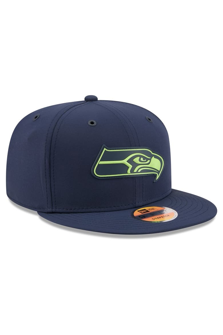 Men's New Era College Navy Seattle Seahawks 2026 Sideline 9FIFTY Snapback Hat, Alternate, color, College Navy