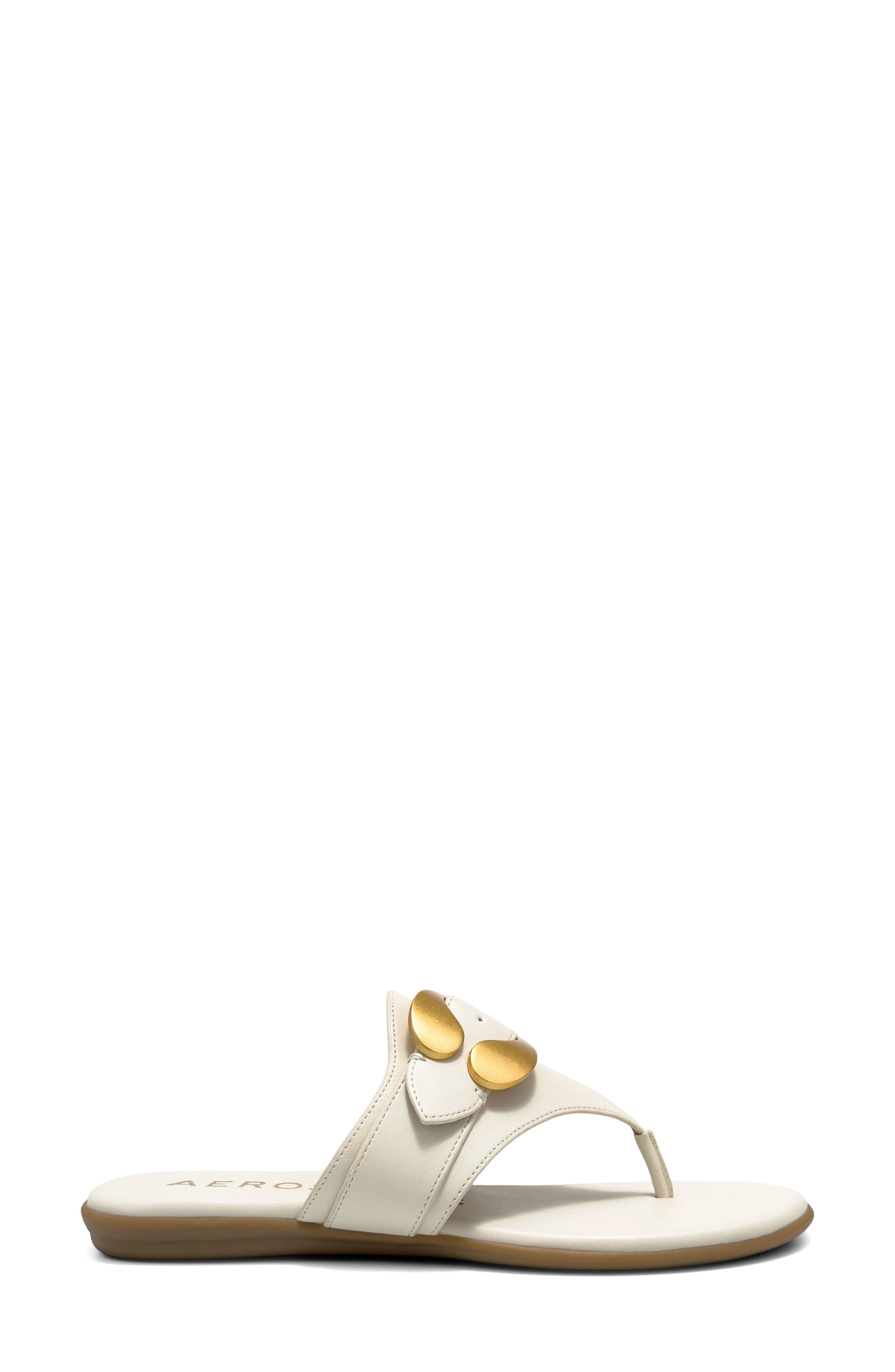 Glam Flip Flop, Alternate, color, EGGNOG FX NAPPA
