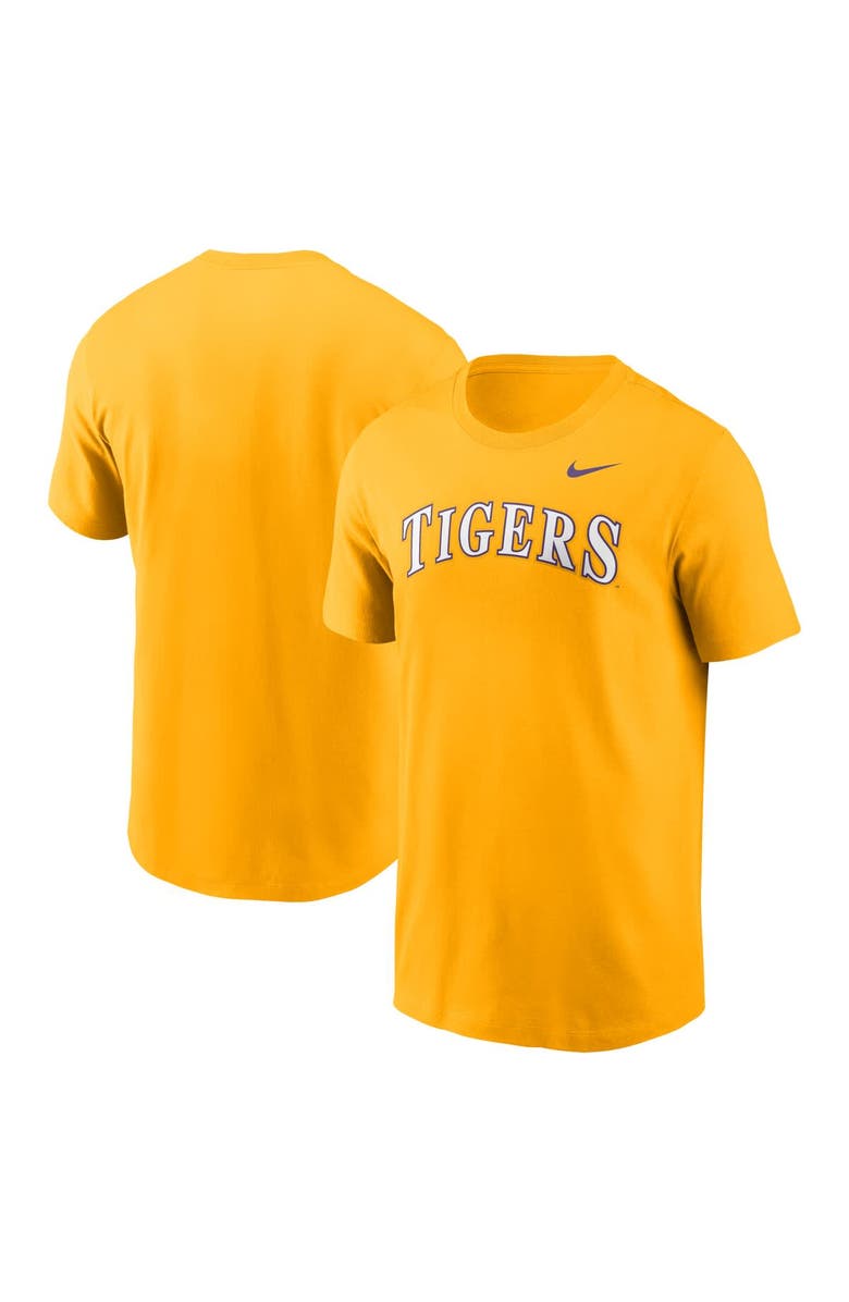 Nike Men's Nike Gold LSU Tigers Baseball Wordmark T-Shirt, Main, color, Gold