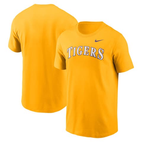 Men's Nike Gold LSU Tigers Baseball Wordmark T-Shirt
