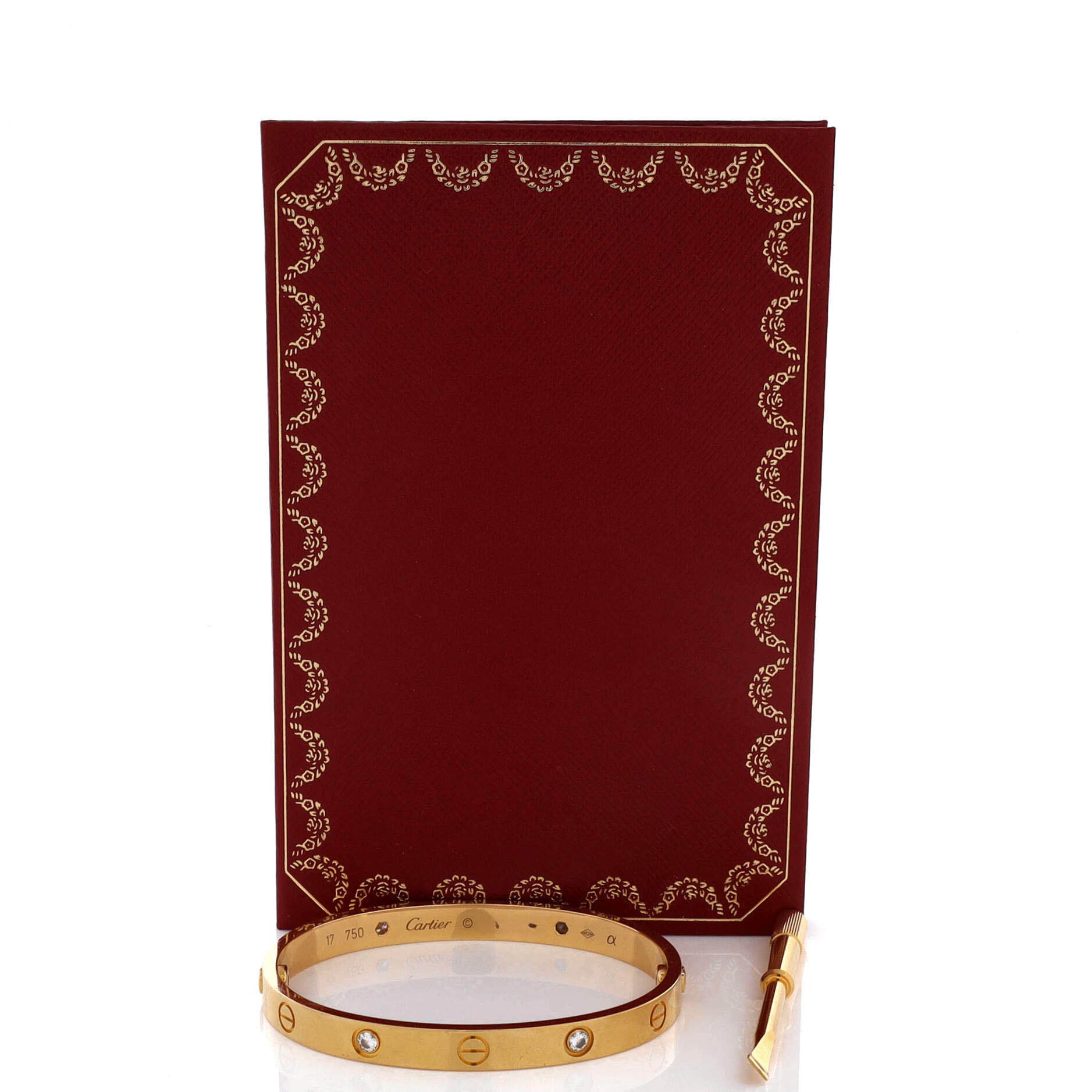 Love 4 Diamond Bracelet 18K Yellow Gold with Diamonds, Alternate, color, Metallic Gold