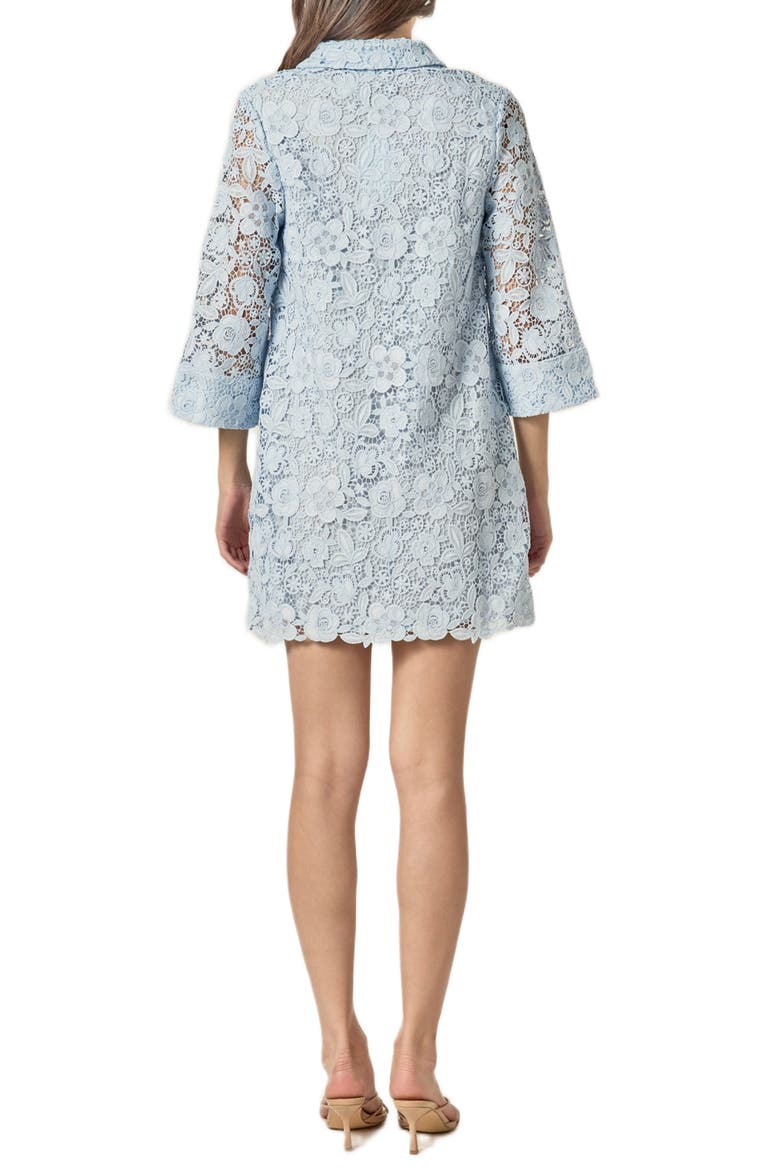 Guipure Lace Minidress, Alternate, color, POWDER BLUE