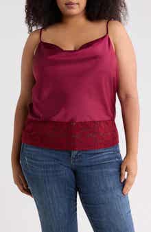 Lace Trim Satin Camisole