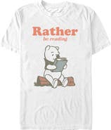 Winnie the Pooh Men's Rather Be Reading Short Sleeve T-Shirt