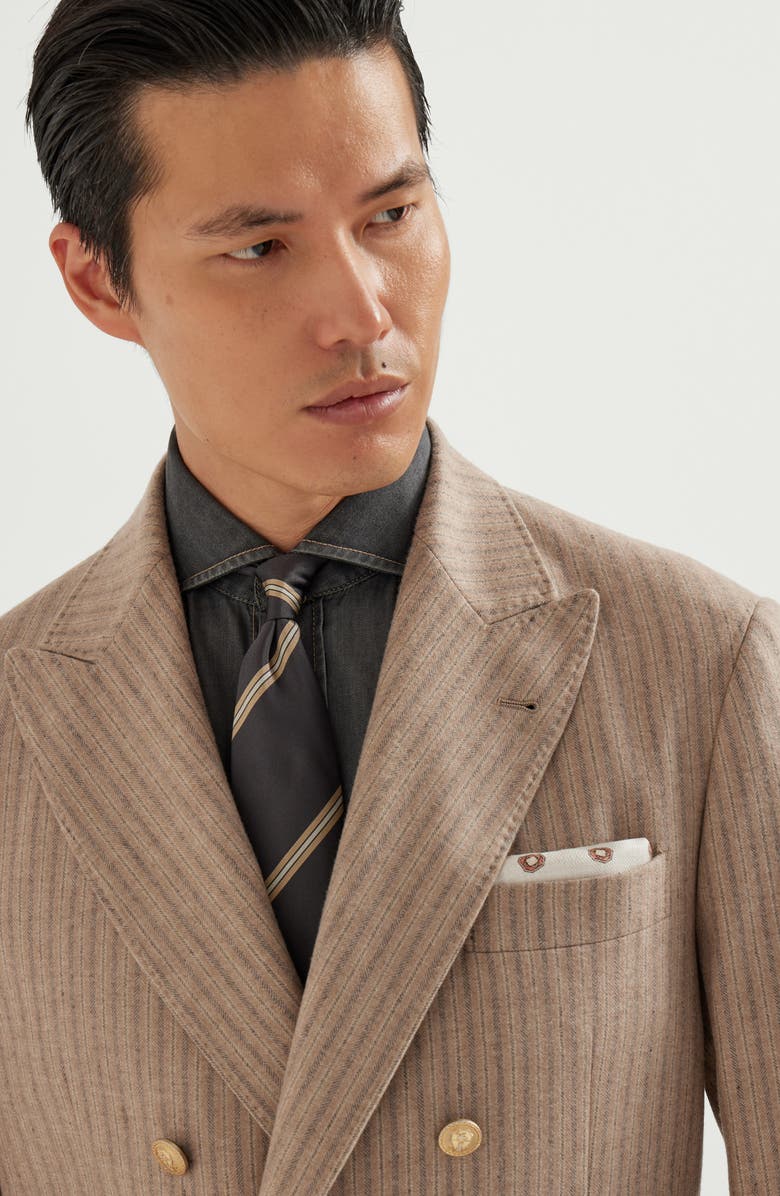 Brunello Cucinelli Silk necktie, Alternate, color, Anthracite