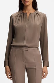 BOSS Banorah Stretch Silk Top