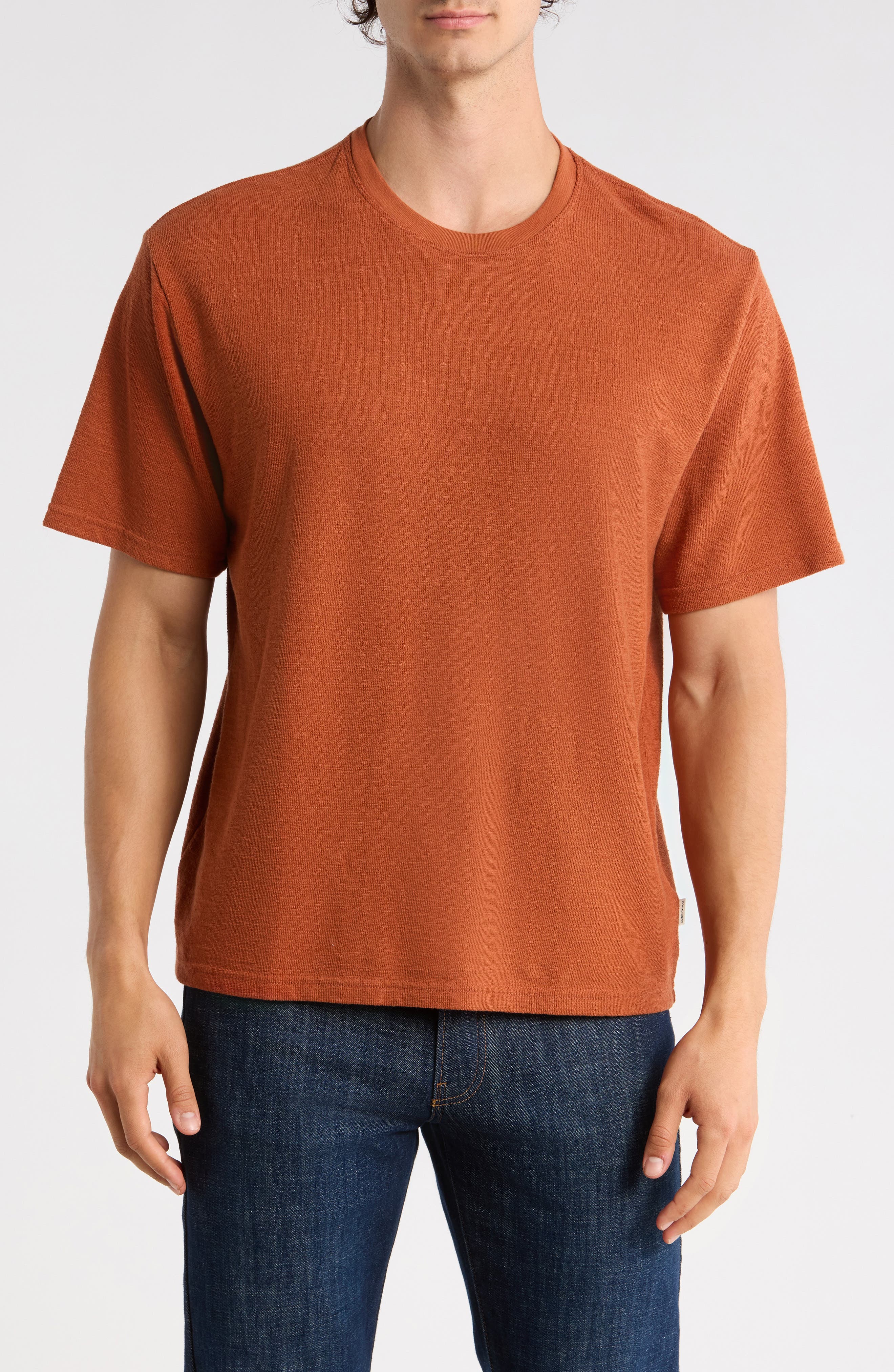 Lucky Brand Textured Boxy Knit T-Shirt