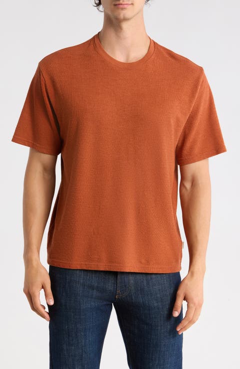 Textured Boxy Knit T-Shirt