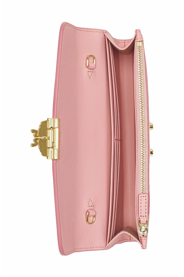 Tracy Chain Wallet in Visetos, Alternate, color, Pink