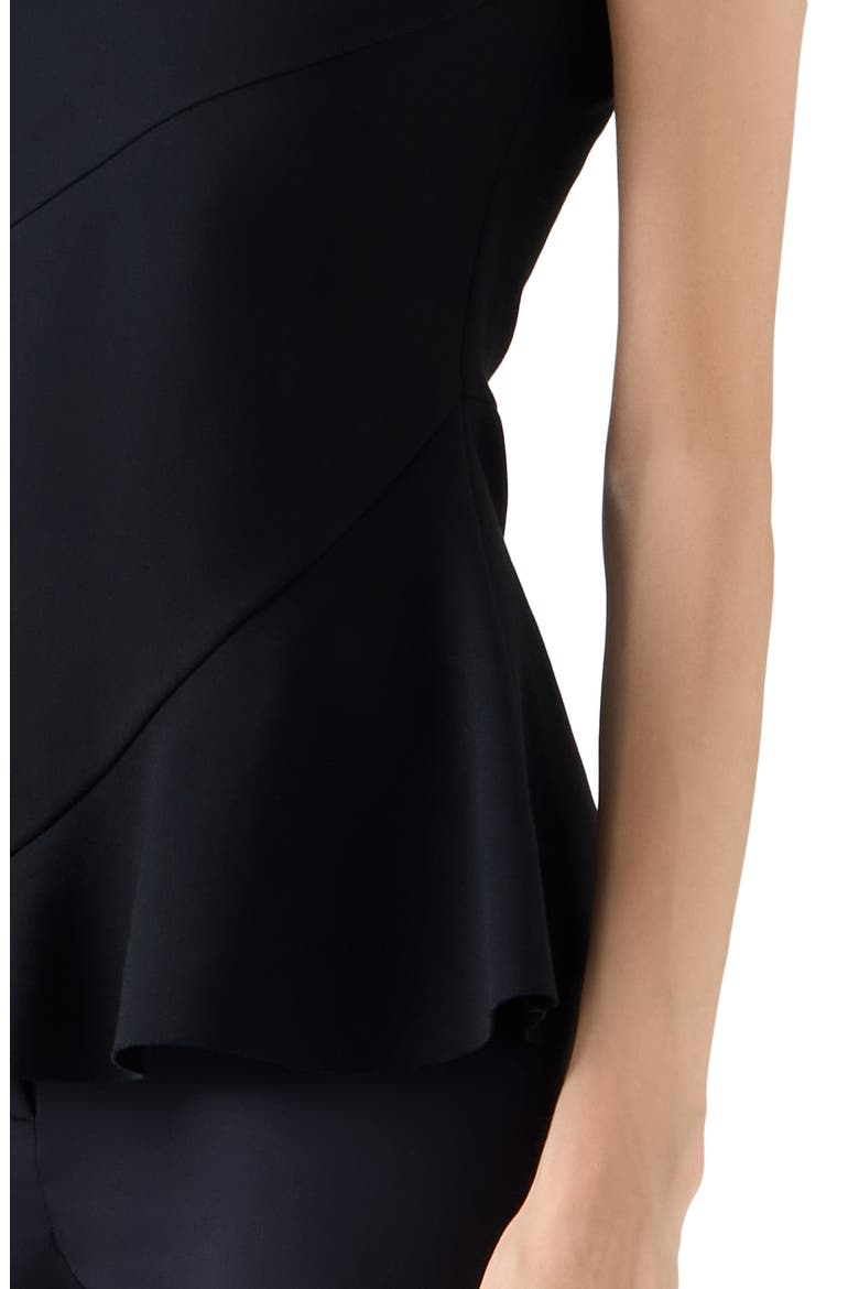 Signature Jersey Peplum Top, Alternate, color, BLACK
