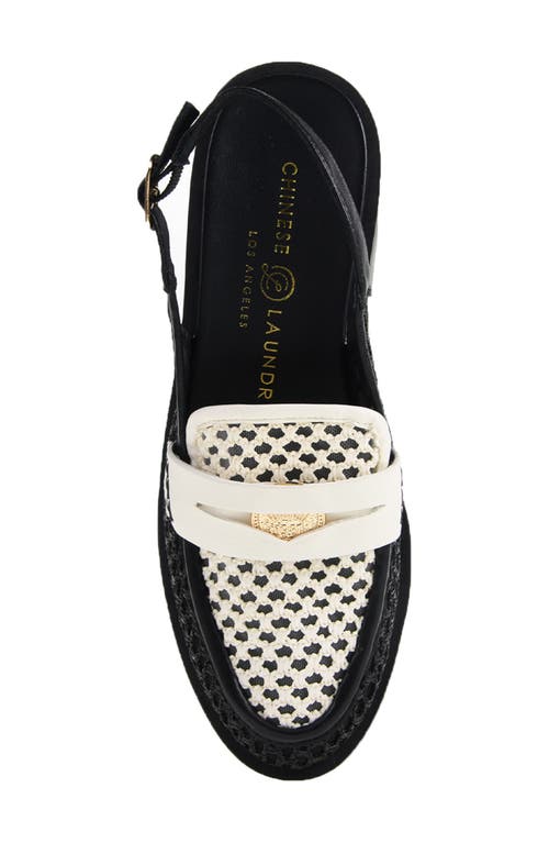 Chinese Laundry Paiinted Slingback Loafer In Cream/black