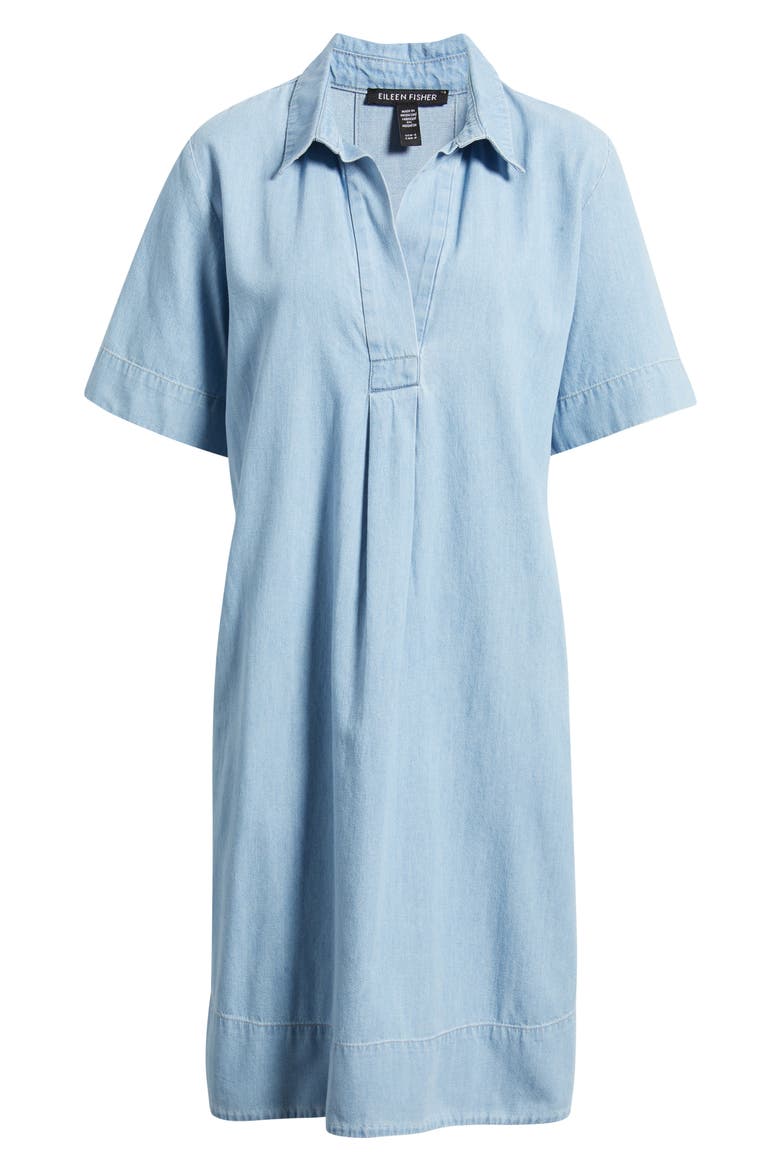 Organic Cotton Denim Dress, Alternate, color, LIGHT WASH