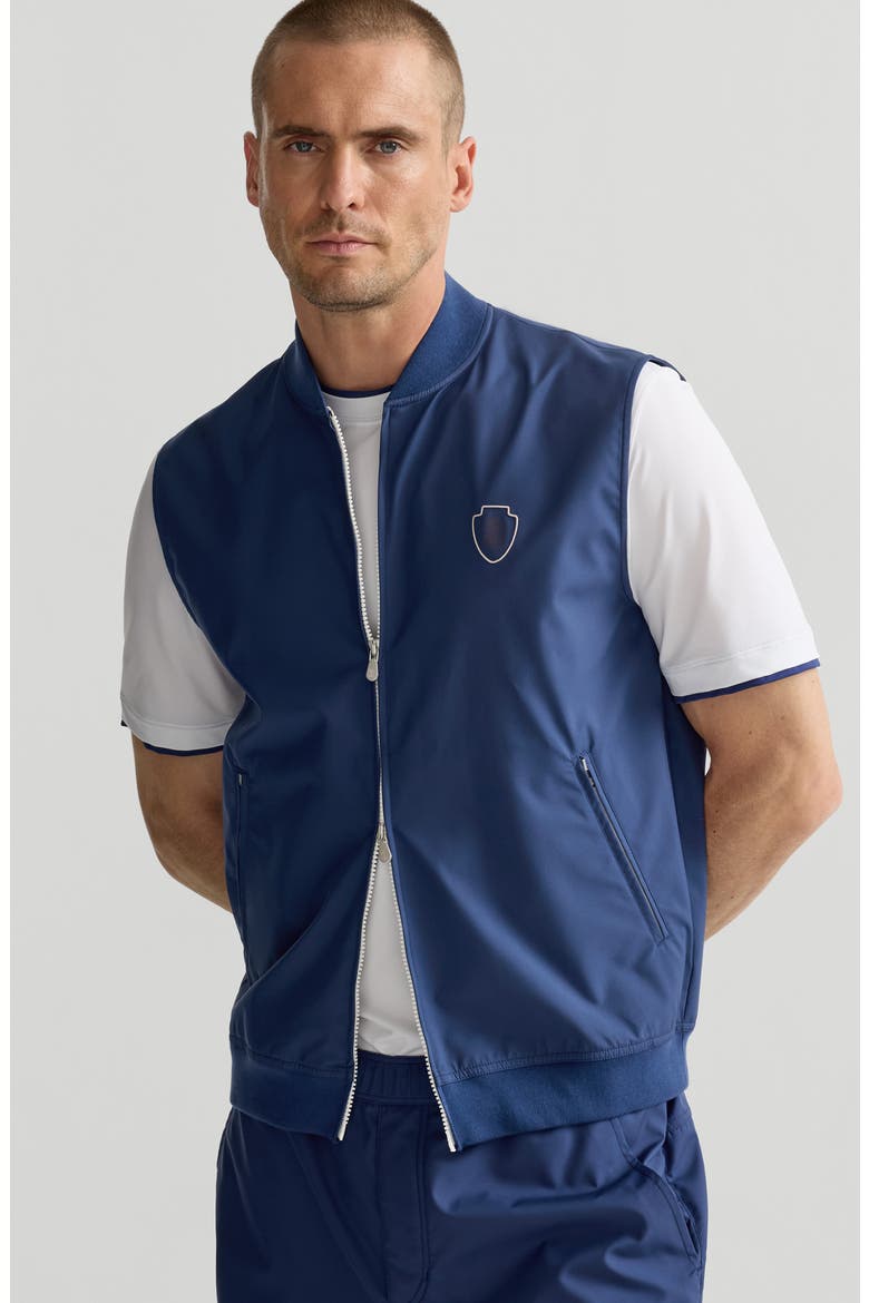 Nylon vest with logo, Alternate, color, Avio Blue