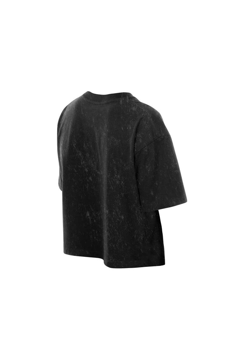 New Era Women's New Era Black Las Vegas Raiders Cropped Boxy Sport Classics Mineral Wash T-Shirt, Alternate, color, Black