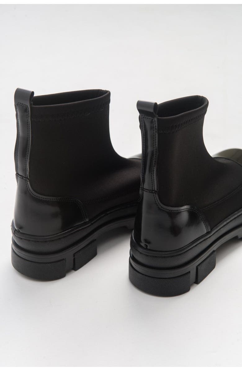 Prologue Shoes Bendis Scuba Boot, Alternate, color, Black Faux Leather