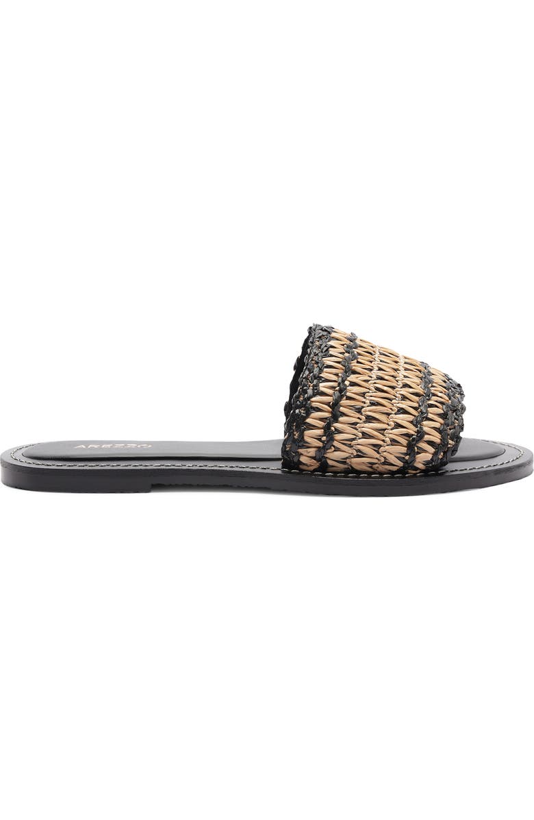 Arezzo Liz Slide Sandal, Alternate, color, Natural Black