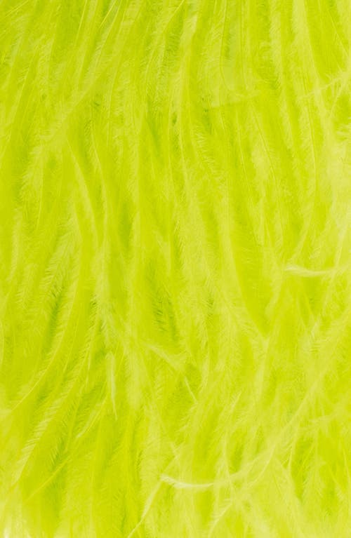 Olga Berg Penny Feathered Frame Bag In Green