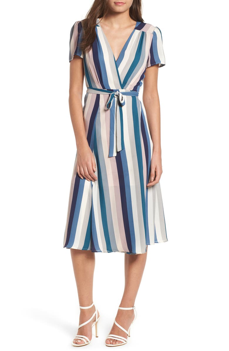 Leith Midi Wrap Dress, Main, color, 