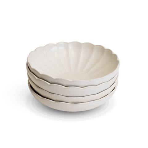 Lemieux et Cie Dhalia Stoneware 4-Piece Pasta Bowl Set