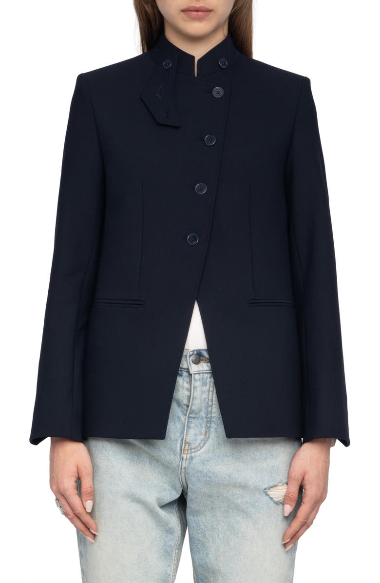 Zadig & Voltaire Verysa Jacket, Main, color, Encre