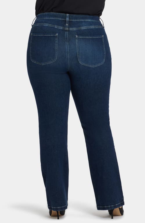 Nydj Billie Seamed High Waist Mini Bootcut Jeans In Blue